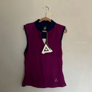Le Coq Sportif Purple/Navy Sports Tank